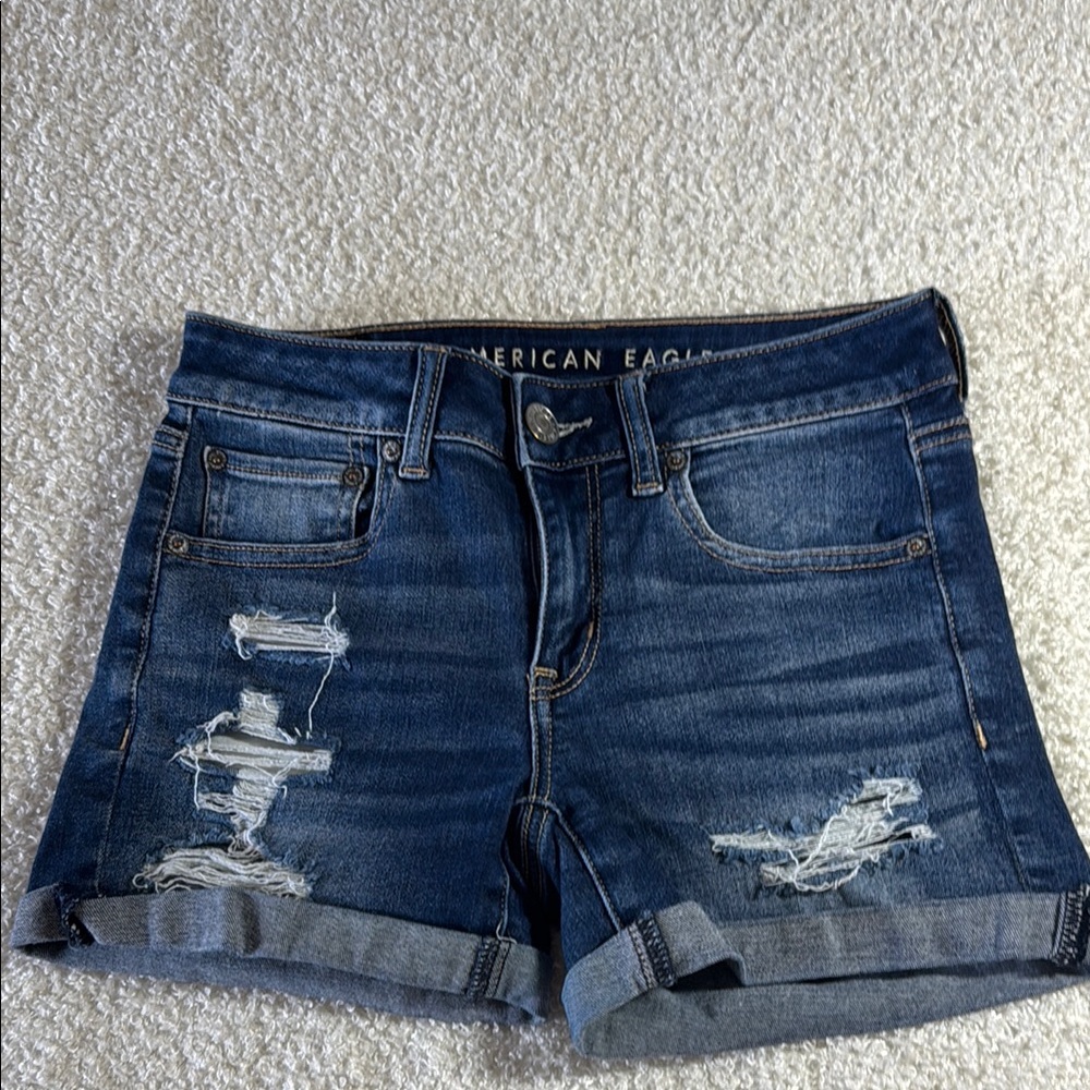 American Eagle Outfitters Women's Blue Denim Shorts